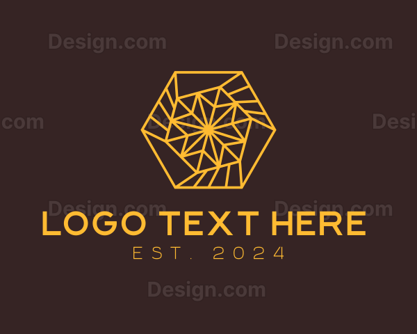 Yellow Hexagon Spiral Logo