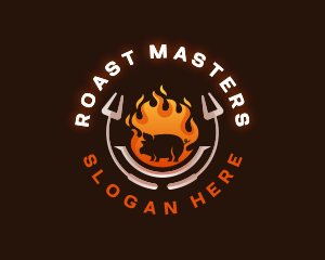 Grill Roasted Pork logo design