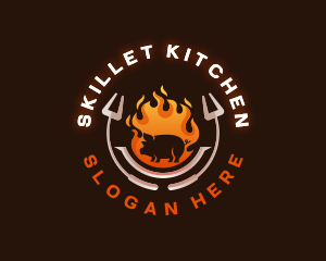 Grill Roasted Pork logo design