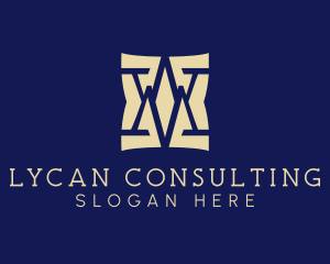 Finance Consultant Letter WM logo design