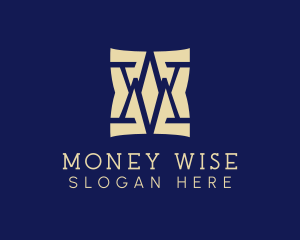 Finance Consultant Letter WM Monogram logo design