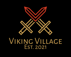 Viking Dagger Weapon  logo design