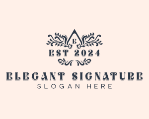 Stylish Garden Wedding logo design