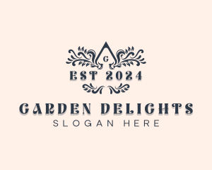 Stylish Garden Wedding logo design