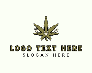 Smoking Cannabis Leaf logo