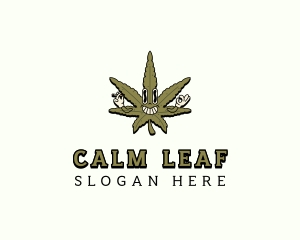 Smoking Cannabis Leaf logo