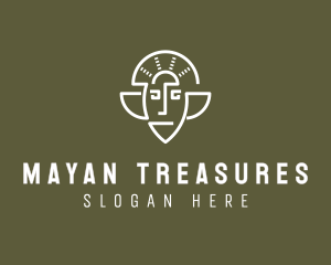 Mayan King Head logo design