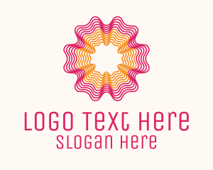Spiral Outline Flower  Logo