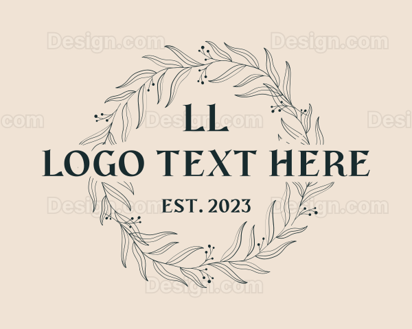 Elegant Wreath Fashion Logo