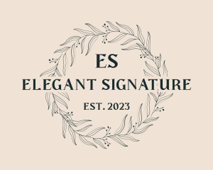 Elegant Wreath Fashion logo design