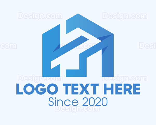 Blue Real Estate Home Logo