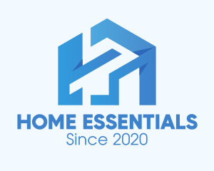 Blue Real Estate Home logo design