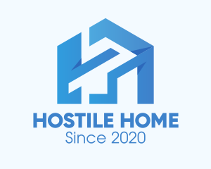 Blue Real Estate Home logo design