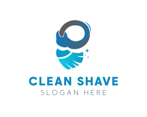 Broom Hand Cleaning logo design