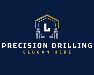 Construction Drill Repair logo design