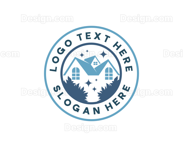 Real Estate House Roofing Logo