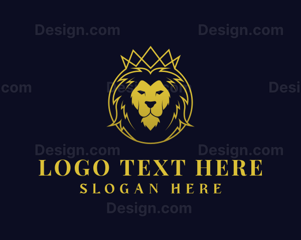 Lion Luxury Crown Logo