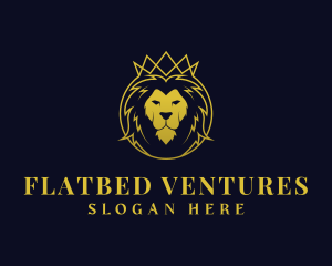 Lion Luxury Crown logo design