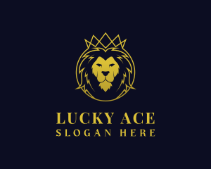 Lion Luxury Crown logo design