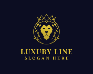 Lion Luxury Crown logo design