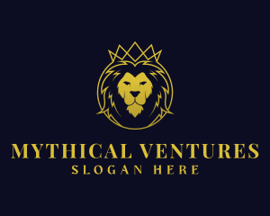 Lion Luxury Crown logo design