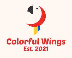 Minimalist Parrot Head logo