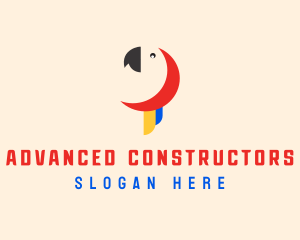 Minimalist Parrot Head logo design