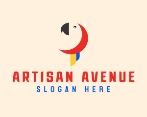 Minimalist Parrot Head logo design