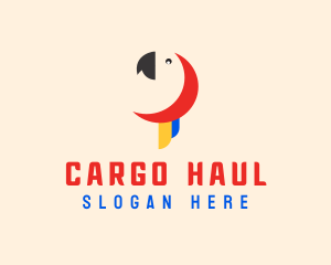 Minimalist Parrot Head logo design