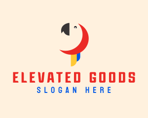 Minimalist Parrot Head logo design