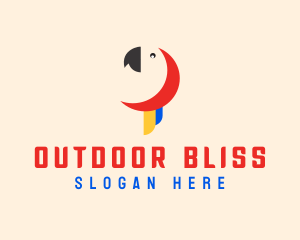 Minimalist Parrot Head logo design