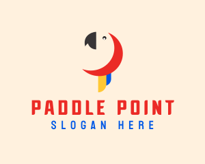 Minimalist Parrot Head logo design