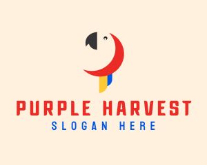 Minimalist Parrot Head logo design