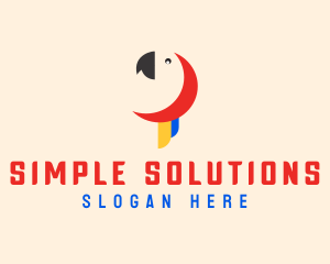 Minimalist Parrot Head logo design