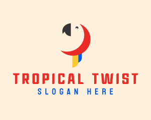 Minimalist Parrot Head logo design