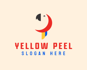 Minimalist Parrot Head logo design