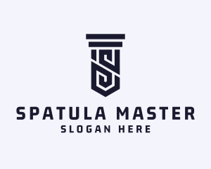 Column Pillar Letter S logo design