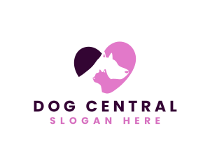 Dog Cat Love logo design