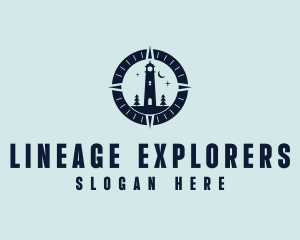 Lighthouse Compass Exploration logo design