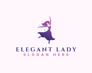 Beautiful Lady Dancer  logo design