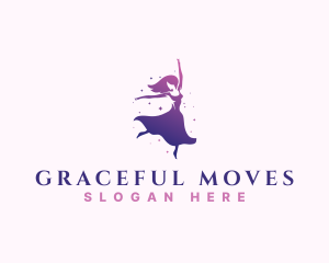 Beautiful Lady Dancer  logo design