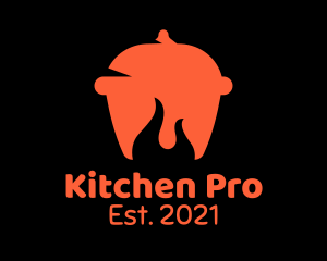 Hot Kitchen Pot  logo design