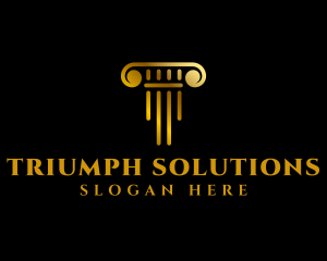 Column Law Firm Letter T logo design