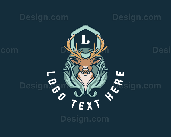Deer Animal Ornament Logo