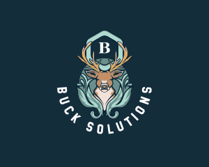 Deer Animal Ornament  logo design