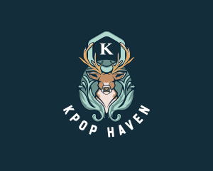 Deer Animal Ornament  logo design