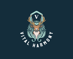 Deer Animal Ornament  logo design