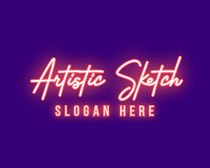 Neon Signature Light logo design