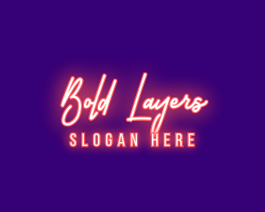 Neon Signature Light logo design