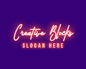 Neon Signature Light logo design